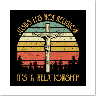 Vintage Christian Jesus It's Not Religion It's A Relationship Posters and Art
